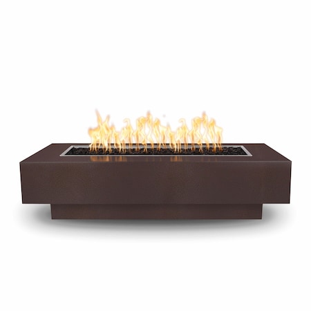 The Outdoor Plus 60 Rectangular Coronado Fire Pit, Powder Coated Metal, Copper Vein, Liquid Propane OPT-CORPC60E12V-CPV-LP
